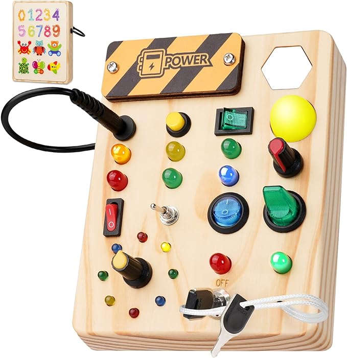 Montessori Toddler Pegboard with LED Lighting - SparkleSense-Nora Luxe