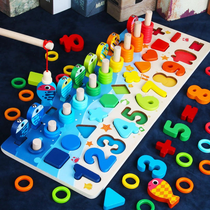 Montessori Toddler Playboard - Wooden PlaySafari-Colored-Nora Luxe