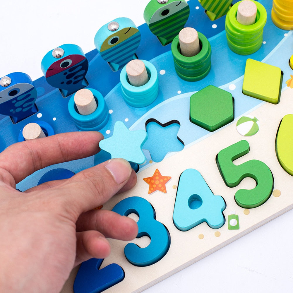 Montessori Toddler Playboard - Wooden PlaySafari-Pastel XL-Nora Luxe