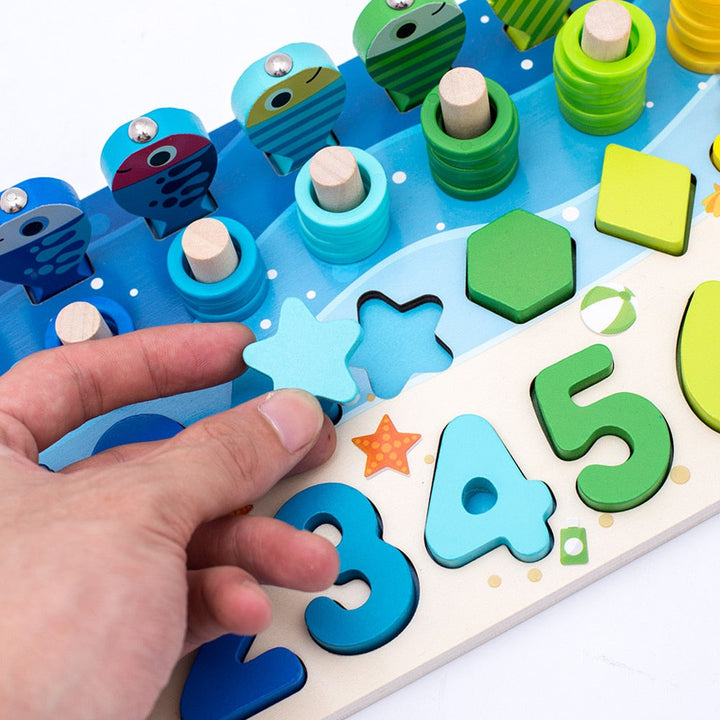 Montessori Toddler Playboard - Wooden PlaySafari-Pastel XL-Nora Luxe