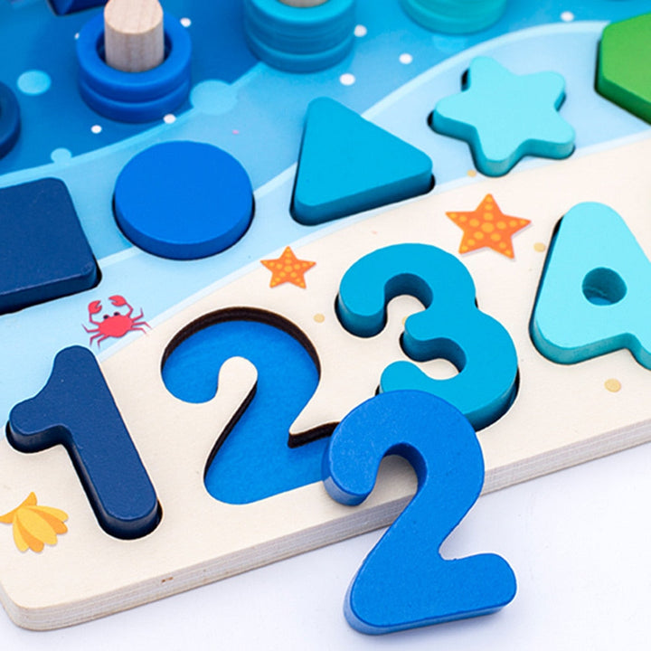 Montessori Toddler Playboard - Wooden PlaySafari-Pastel XL-Nora Luxe