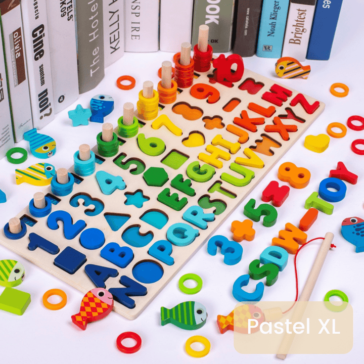 Montessori Toddler Playboard - Wooden PlaySafari-Pastel XL-Nora Luxe