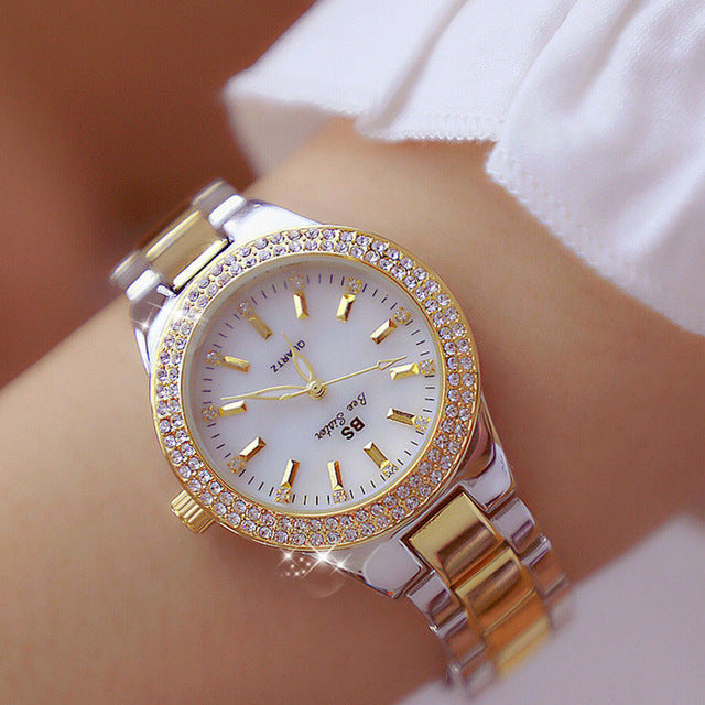 Elegant ladies' wristwatch with crystal details – Aveline