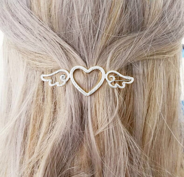 Moon Hair Clip | Stylish Round Moon Hairpin for Women-Gold Round-Nora Luxe