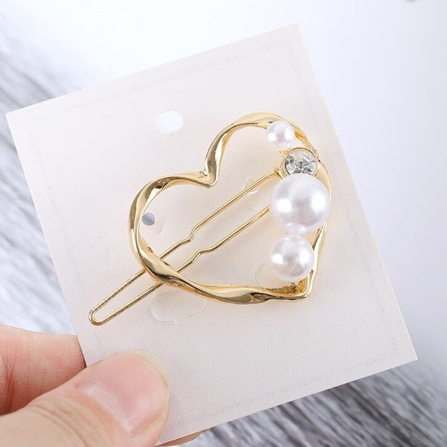 Moon Hair Clip | Stylish Round Moon Hairpin for Women-Gold Round-Nora Luxe
