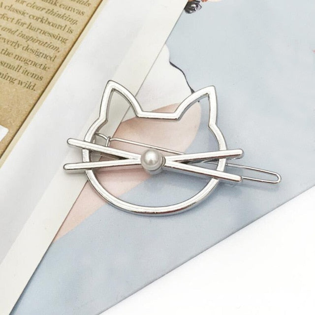 Moon Hair Clip | Stylish Round Moon Hairpin for Women-Gold Round-Nora Luxe