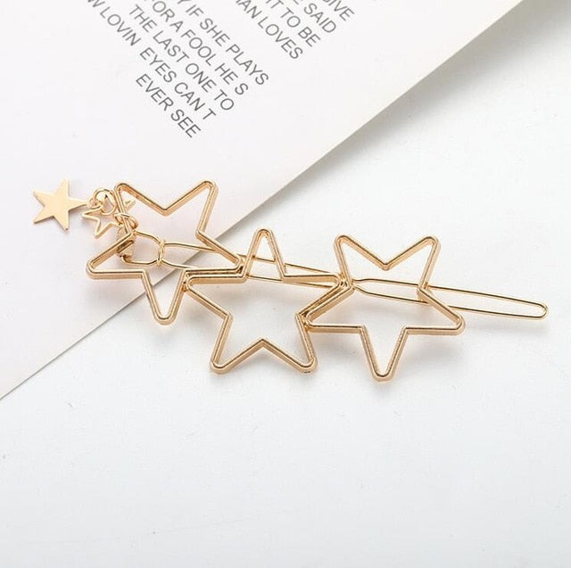 Moon Hair Clip | Stylish Round Moon Hairpin for Women-Gold Round-Nora Luxe