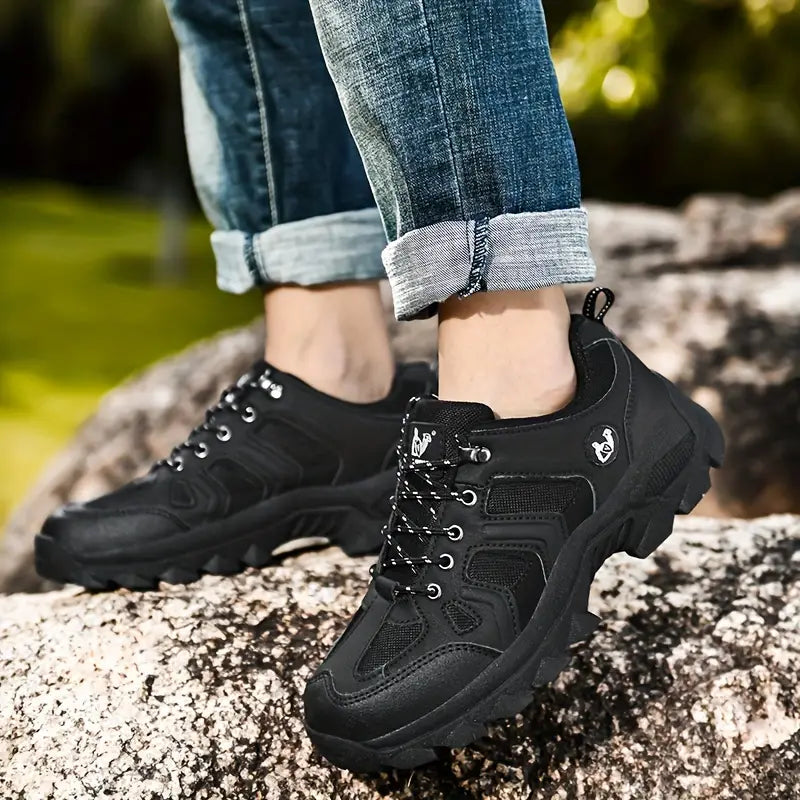 Mountaineering Shoes for Stylish Adventurers - TerraElite-Black-4.0-Nora Luxe