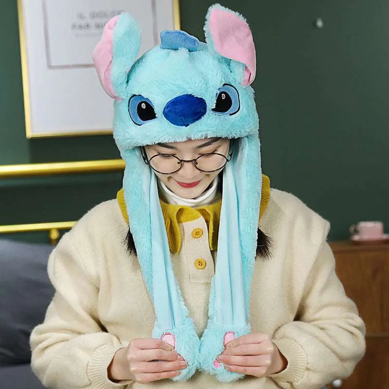 Movable Ears Hat - Hop-Ears-Blue Stitch-Nora Luxe