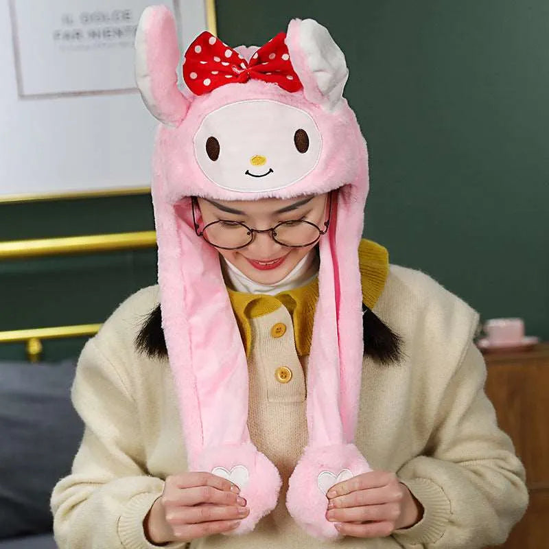 Movable Ears Hat - Hop-Ears-Pink Melody-Nora Luxe