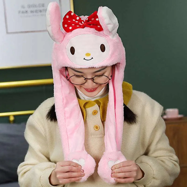 Movable Ears Hat - Hop-Ears-Pink Melody-Nora Luxe