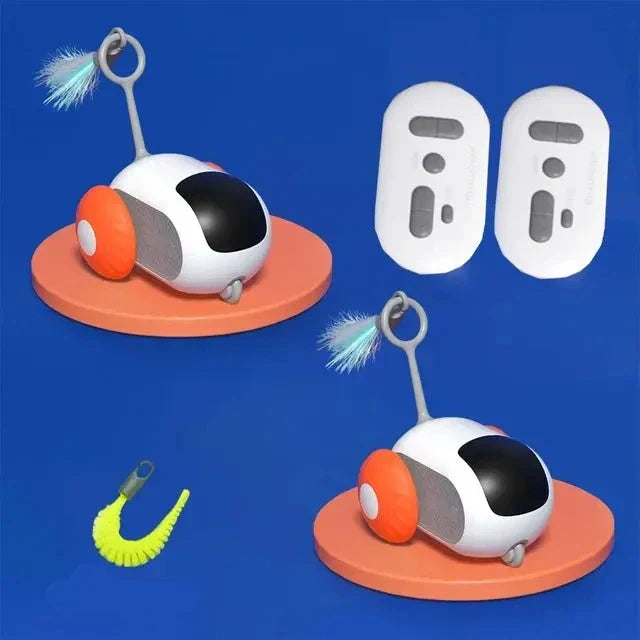 Moving Cat Toy - KittyChase-Orange 2 Pieces-Nora Luxe