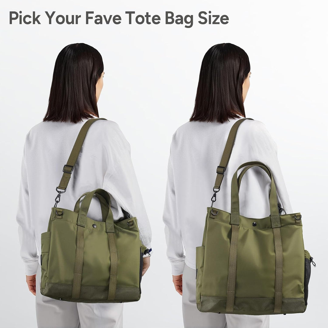 Multi-Compartment Laptop Tote Bag with Adjustable Strap – MetroCarry