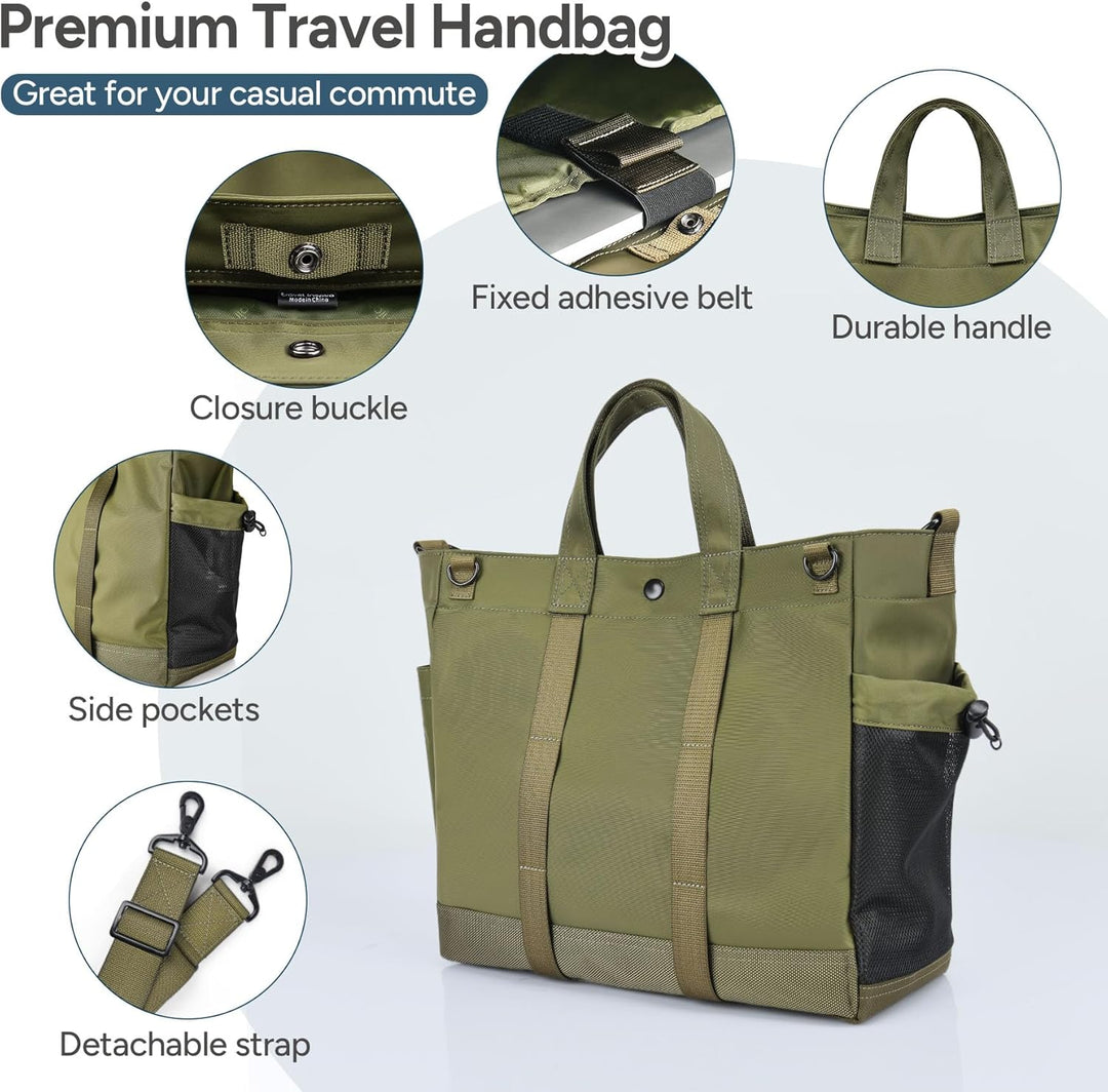 Multi-Compartment Laptop Tote Bag with Adjustable Strap – MetroCarry