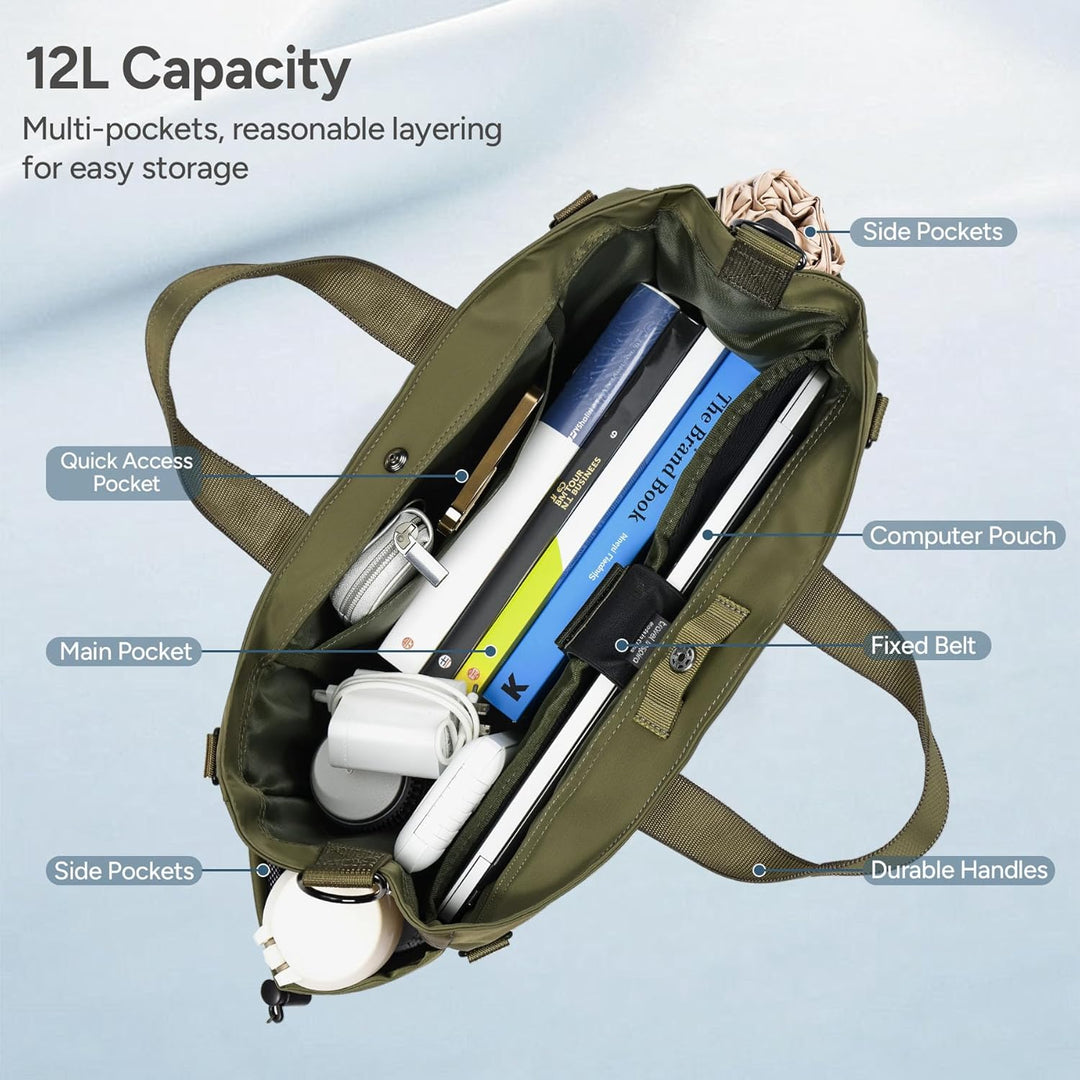 Multi-Compartment Laptop Tote Bag with Adjustable Strap – MetroCarry