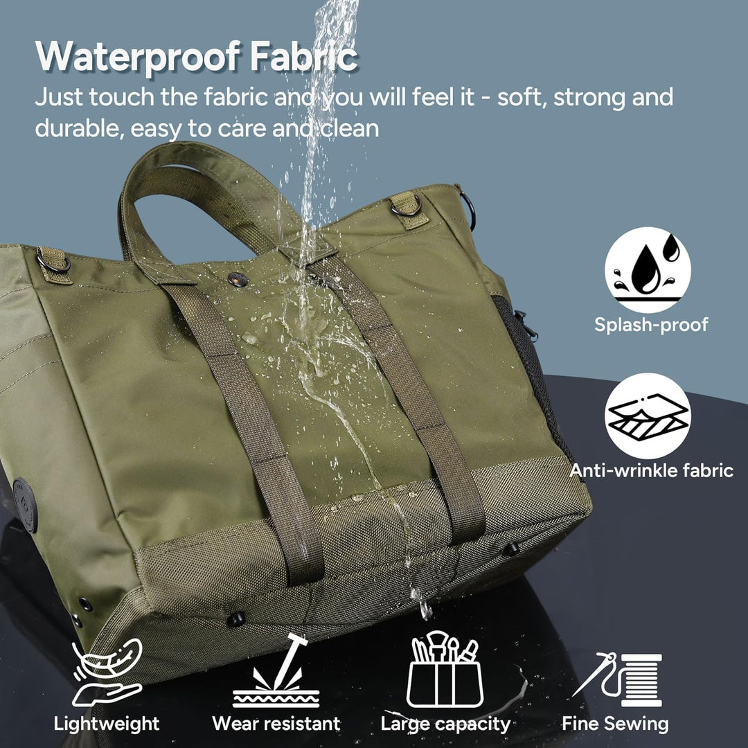 Multi-Compartment Laptop Tote Bag with Adjustable Strap – MetroCarry