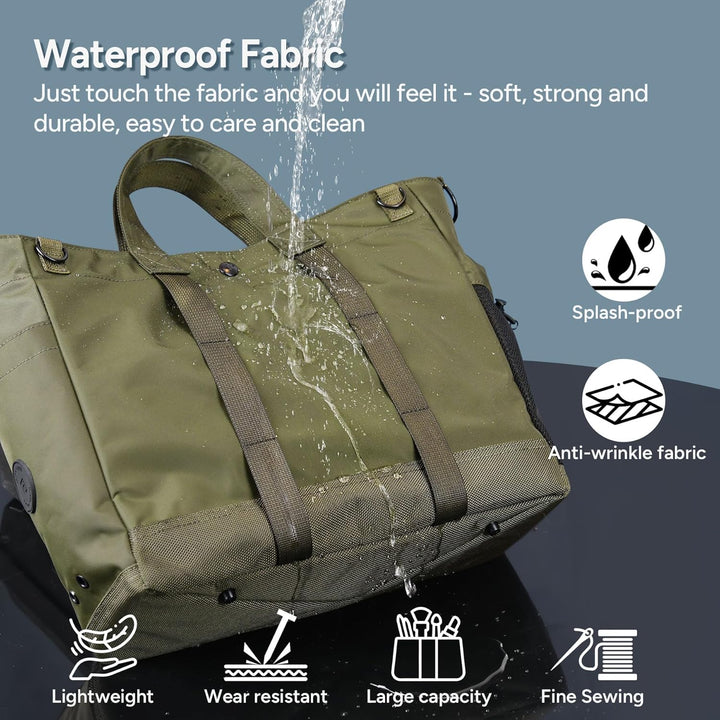 Multi-Compartment Laptop Tote Bag with Adjustable Strap – MetroCarry