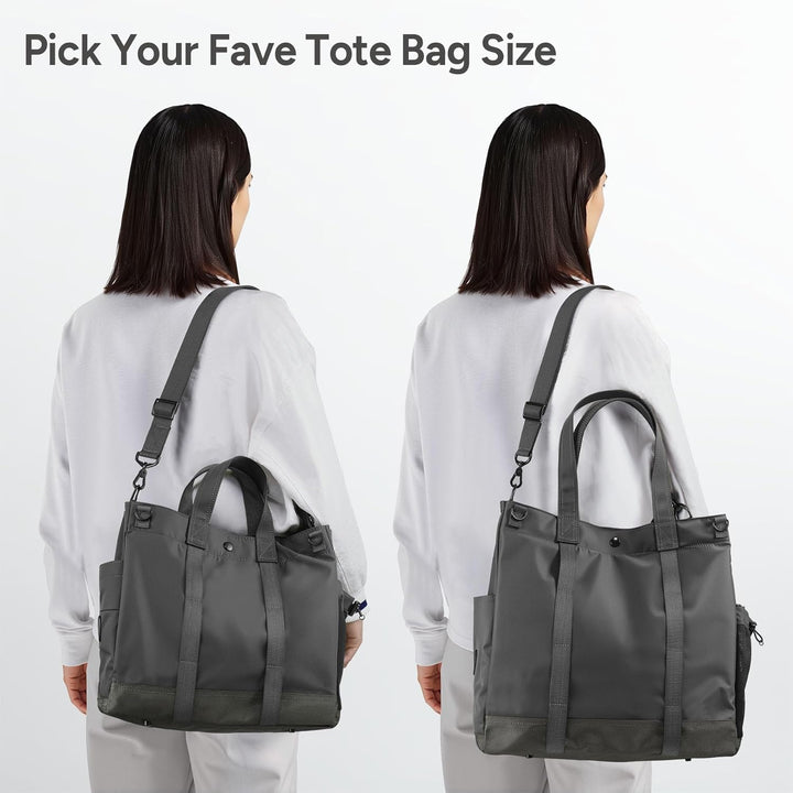 Multi-Compartment Laptop Tote Bag with Adjustable Strap – MetroCarry