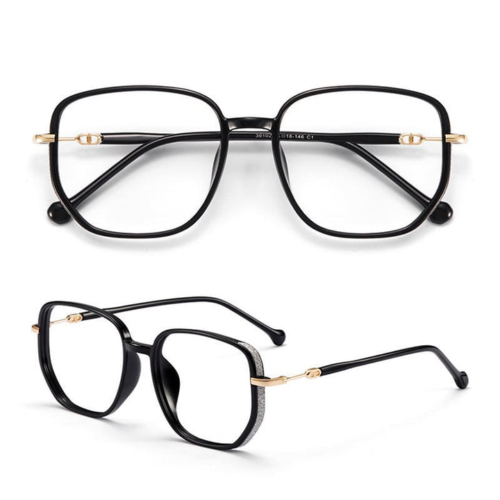 Multifocal Anti-Blue Light Reading Glasses - Livia-Gold-1-Nora Luxe