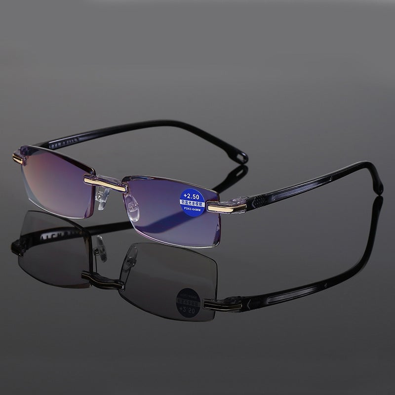 Multifocal Anti-Blue Light Reading Glasses - VisionPlus-Gold-'+1.00/40-44 YEARS/100°'-Nora Luxe