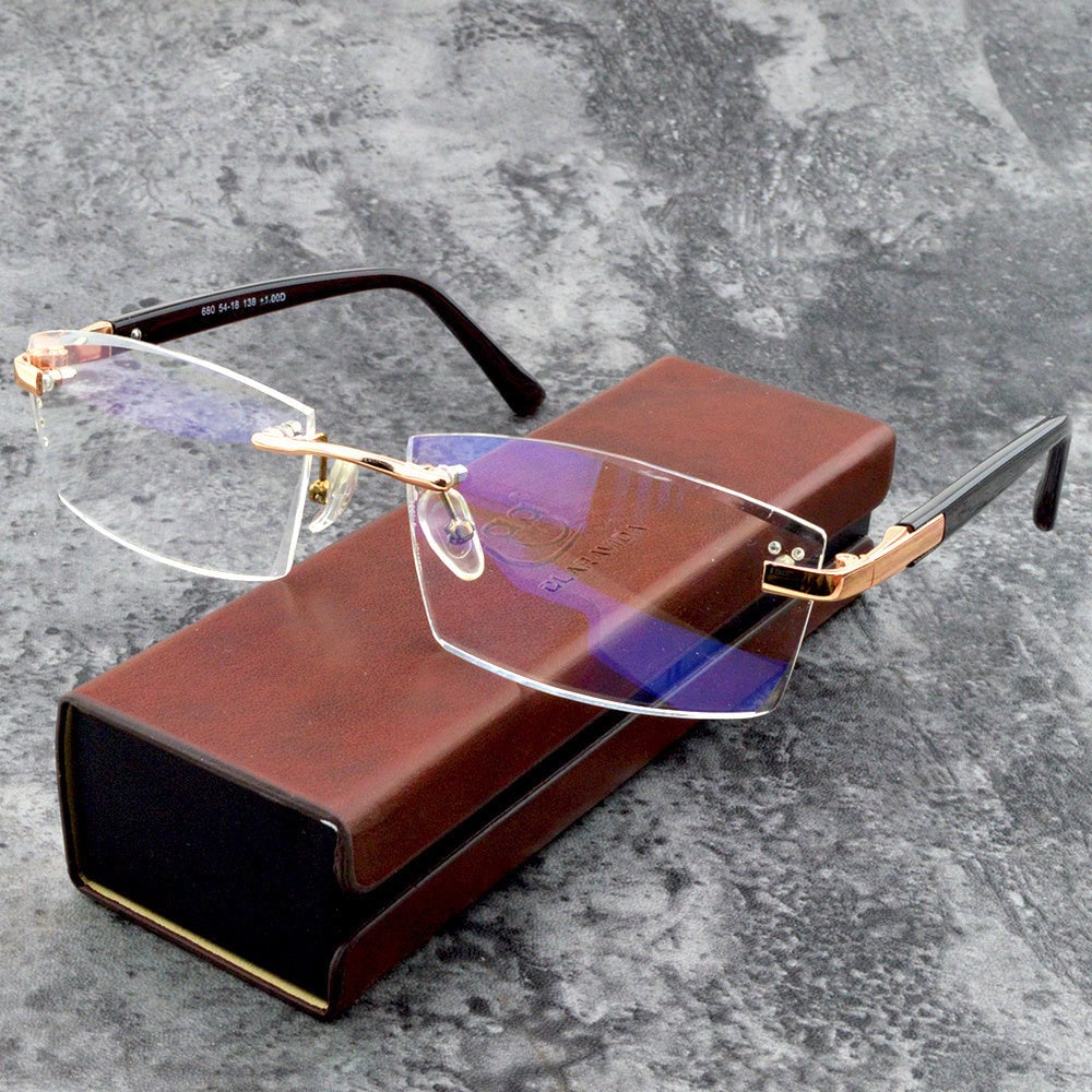Multifocal Anti-Blue Light Reading Glasses - VisionPlus-Gold-'+1.00/40-44 YEARS/100°'-Nora Luxe