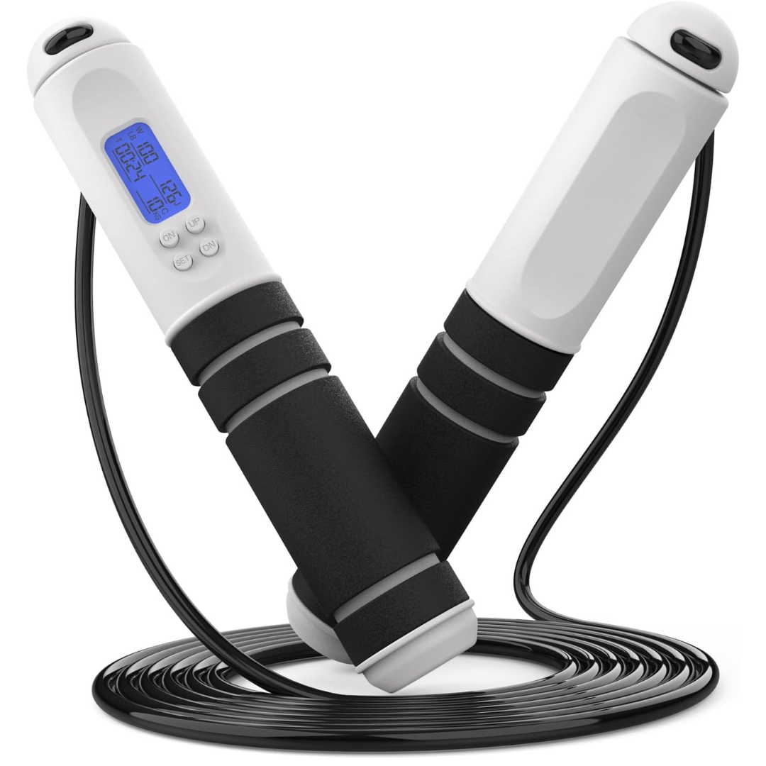 Multifun Digital Speed Jump Rope with Calorie Counter-Black-Nora Luxe