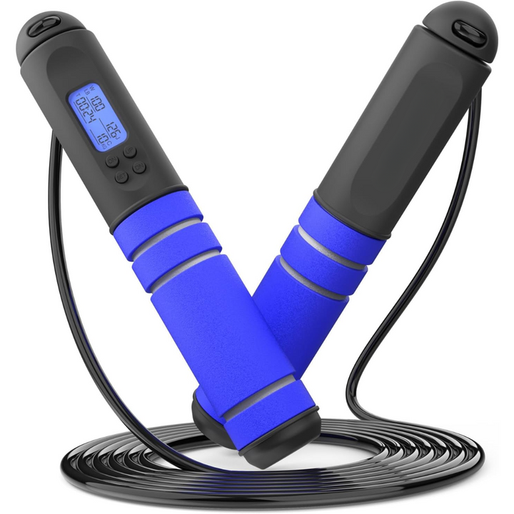Multifun Digital Speed Jump Rope with Calorie Counter-Blue-Nora Luxe
