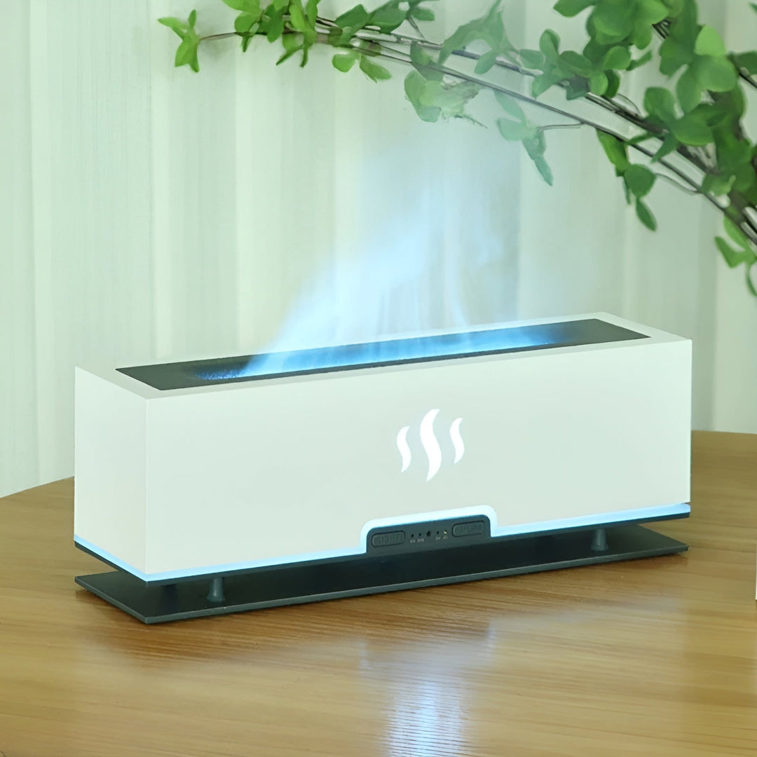 Multifunctional Aroma Humidifier - GlowFlame-White-Nora Luxe