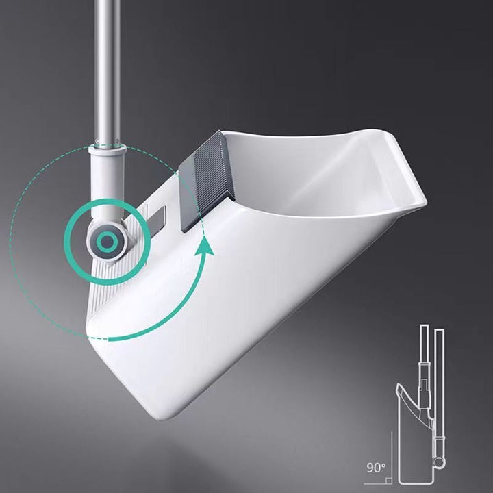 Multifunctional Broom and Dustpan Set - SweepMaster-White-1 Broom + 1 Dustpan + 1 Floor Brush-Nora Luxe