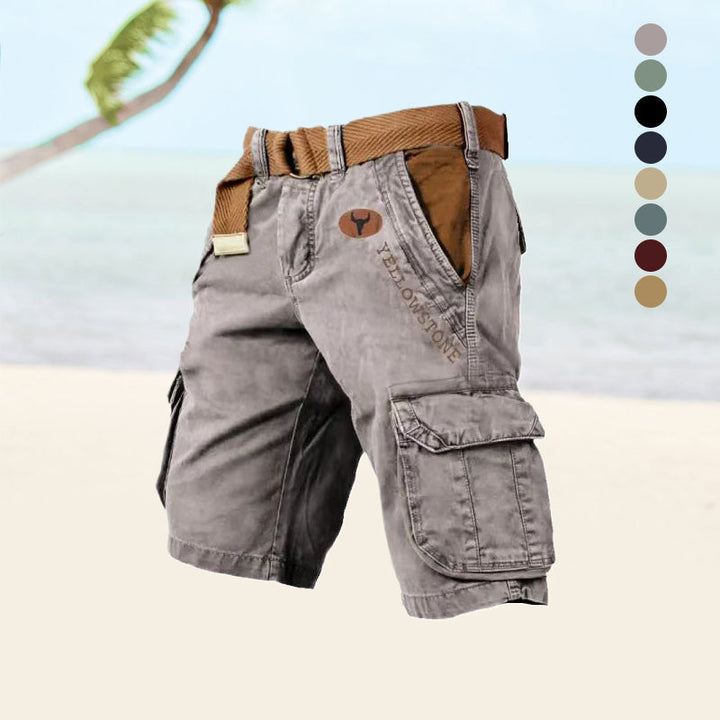 Multifunctional Cargo Shorts for Men - Ethan-Gray-S-Nora Luxe