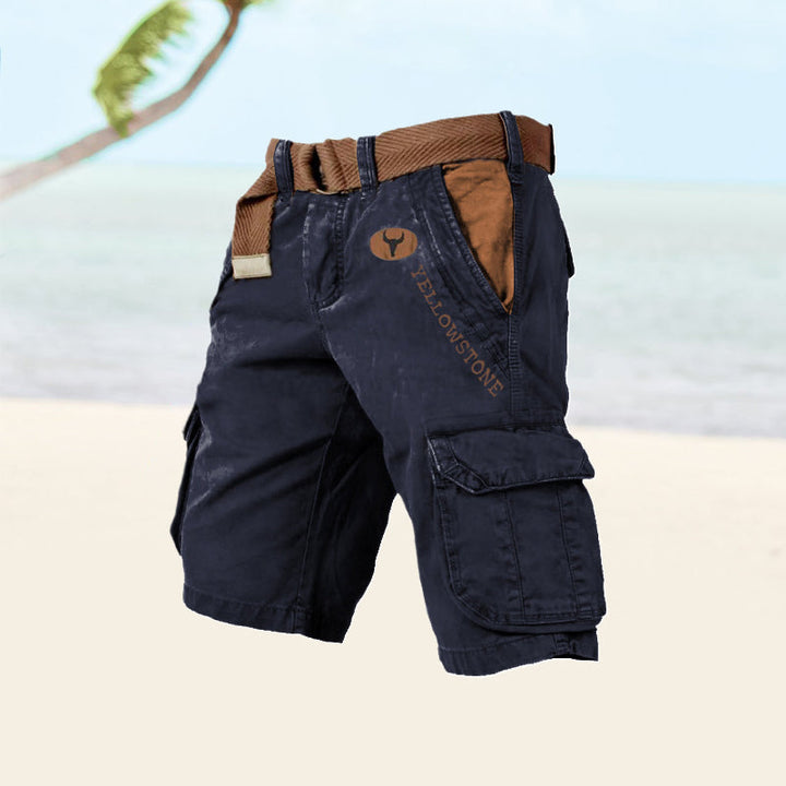 Multifunctional Cargo Shorts for Men - Ethan-Marine Blue-S-Nora Luxe