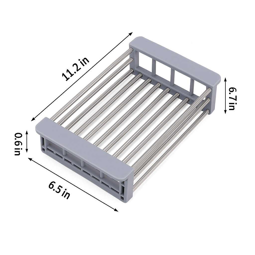 Multifunctional Draining Rack - FlexRack-Grey-Nora Luxe
