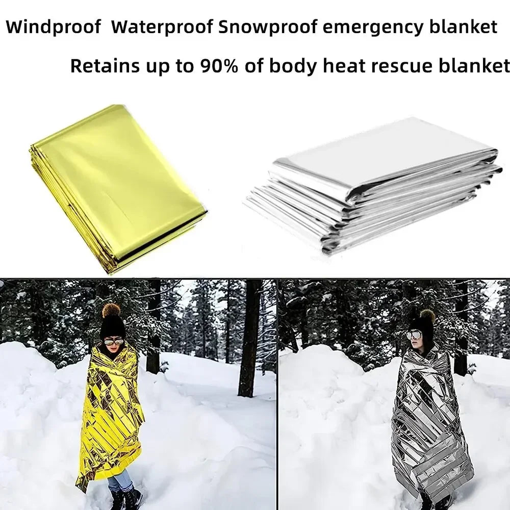Multifunctional Emergency Blanket and Insulation Blanket - ThermaShield Poncho-Silver A-Nora Luxe