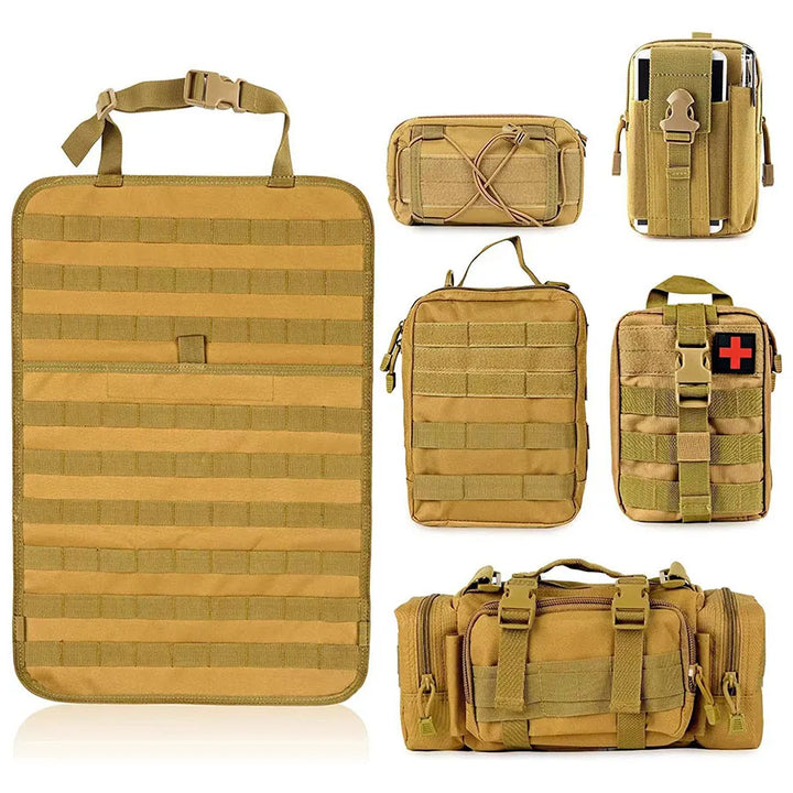 Multifunctional Hanging Car Organizer - TactiGear-Khaki-Nora Luxe