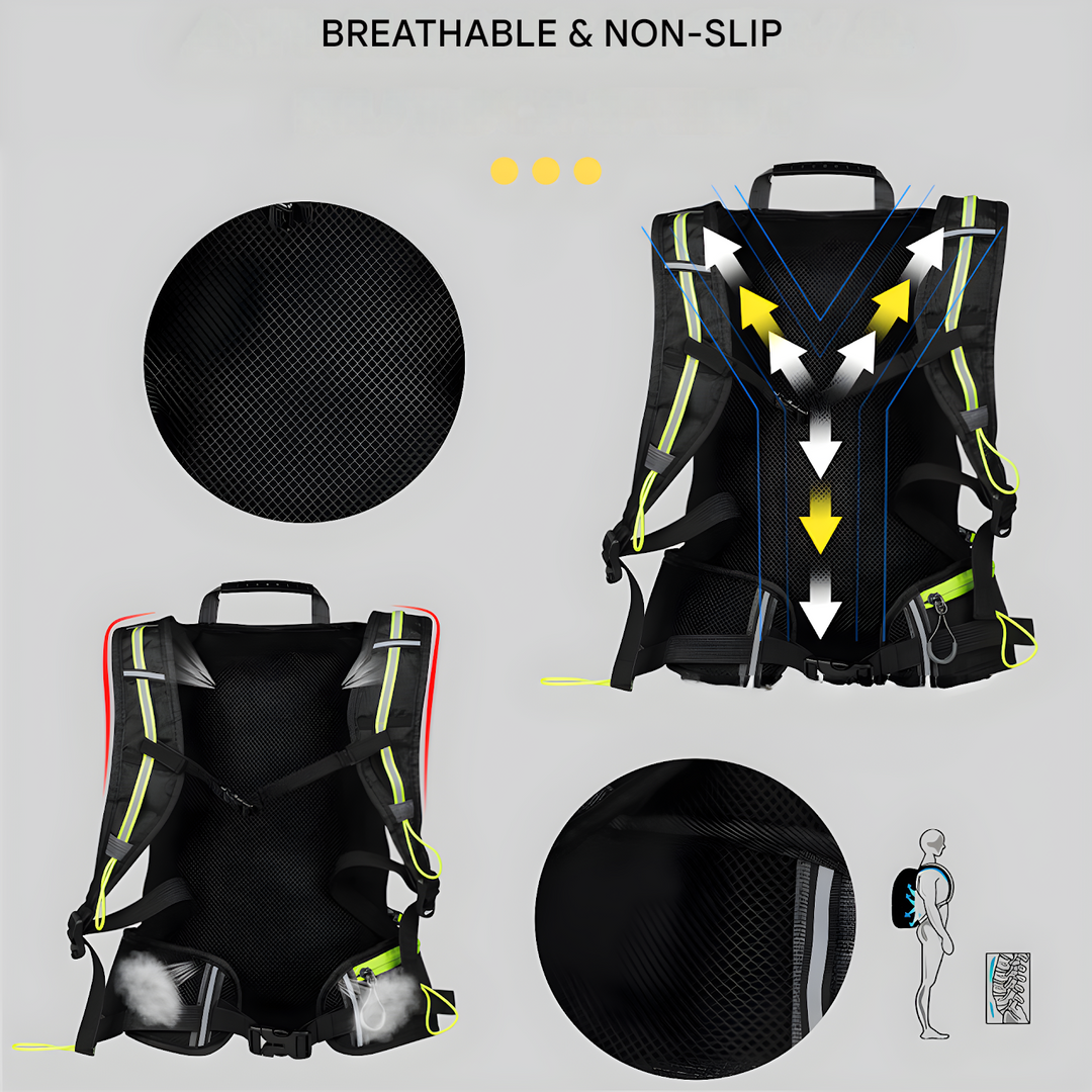 Multifunctional Hydration Backpack - HydroRide-Grey-Nora Luxe