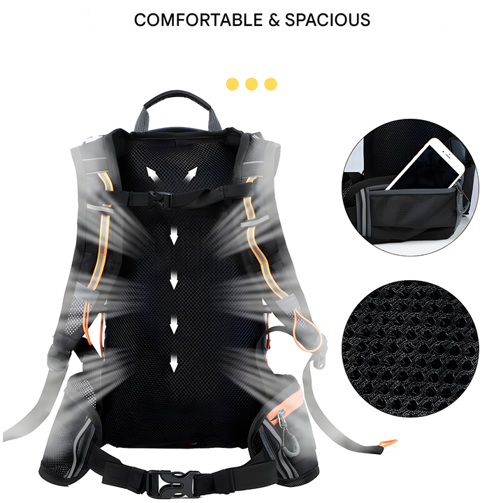 Multifunctional Hydration Backpack - HydroRide-Grey-Nora Luxe