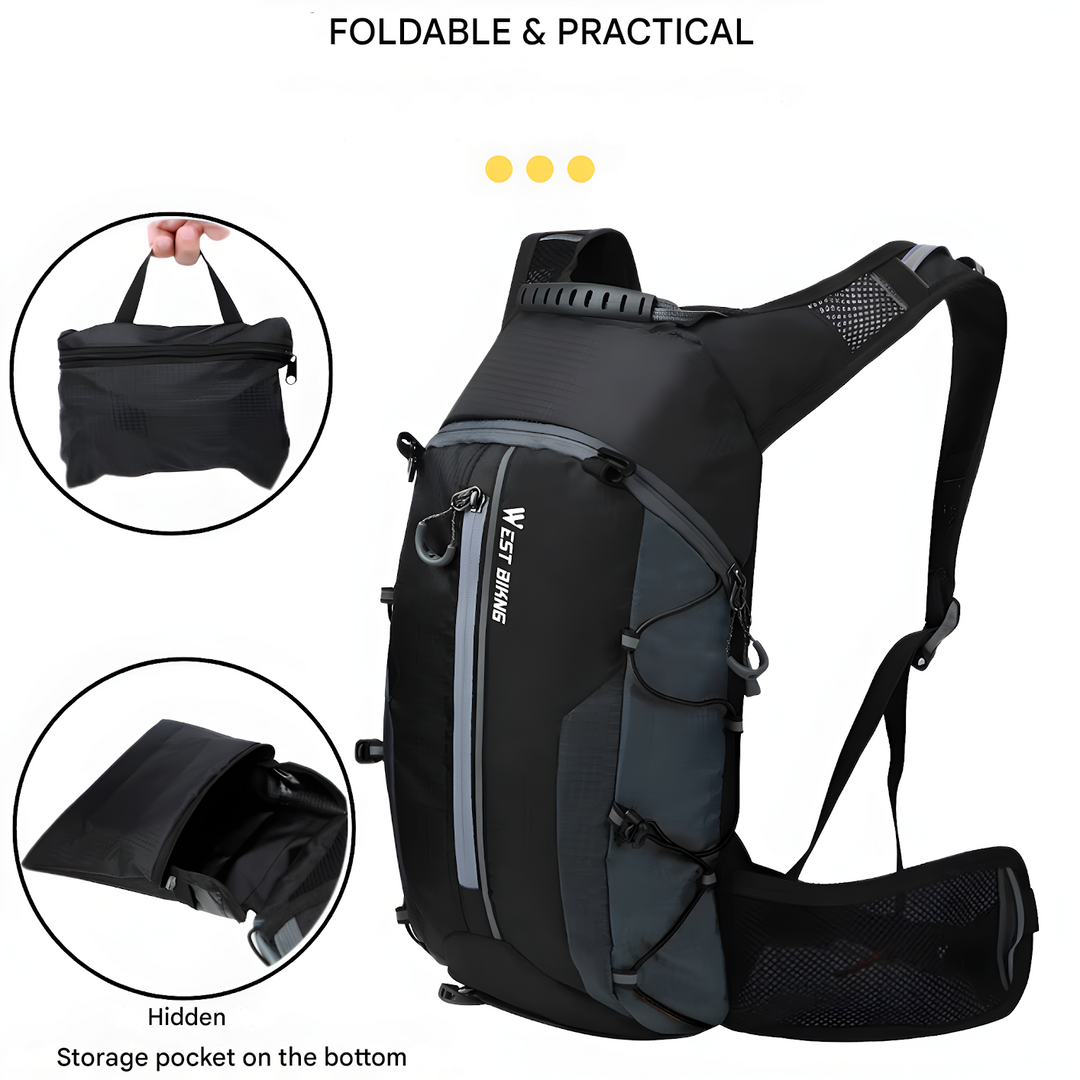 Multifunctional Hydration Backpack - HydroRide-Grey-Nora Luxe