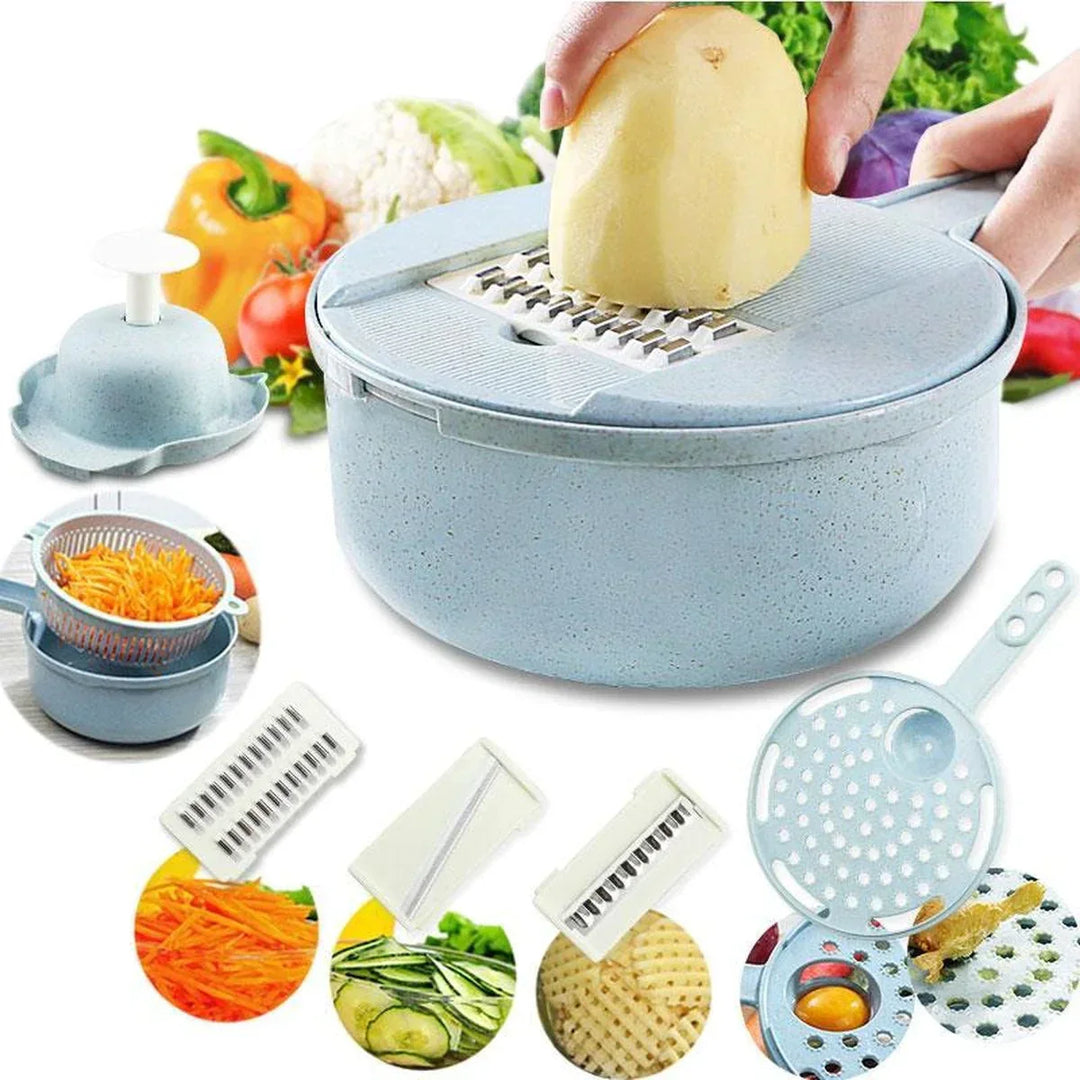 Multifunctional Vegetable Slicer - SliceMaster-Blue-Nora Luxe