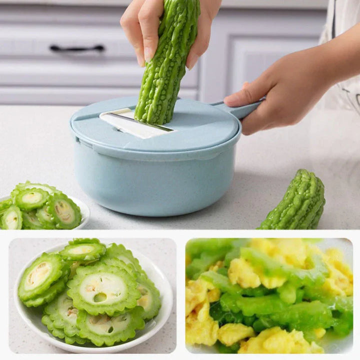 Multifunctional Vegetable Slicer - SliceMaster-Blue-Nora Luxe