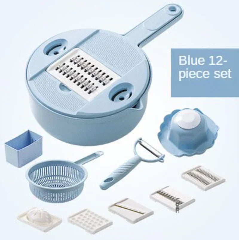 Multifunctional Vegetable Slicer - SliceMaster-Blue-Nora Luxe
