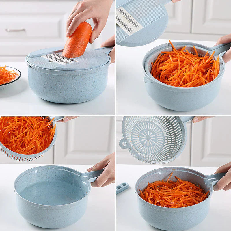Multifunctional Vegetable Slicer - SliceMaster-Blue-Nora Luxe