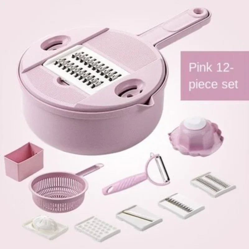Multifunctional Vegetable Slicer - SliceMaster-Pink-Nora Luxe