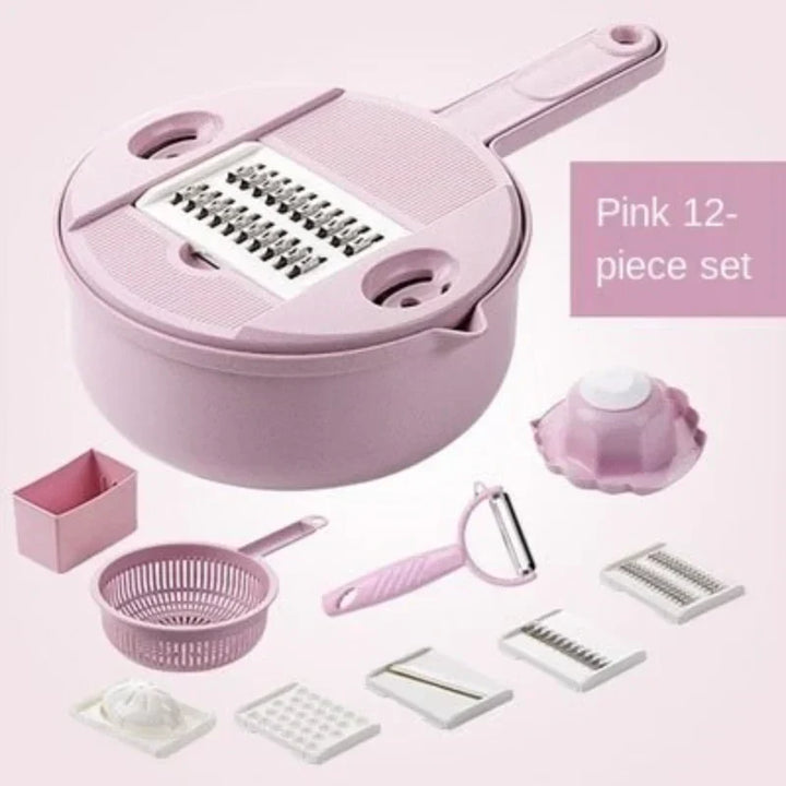 Multifunctional Vegetable Slicer - SliceMaster-Pink-Nora Luxe