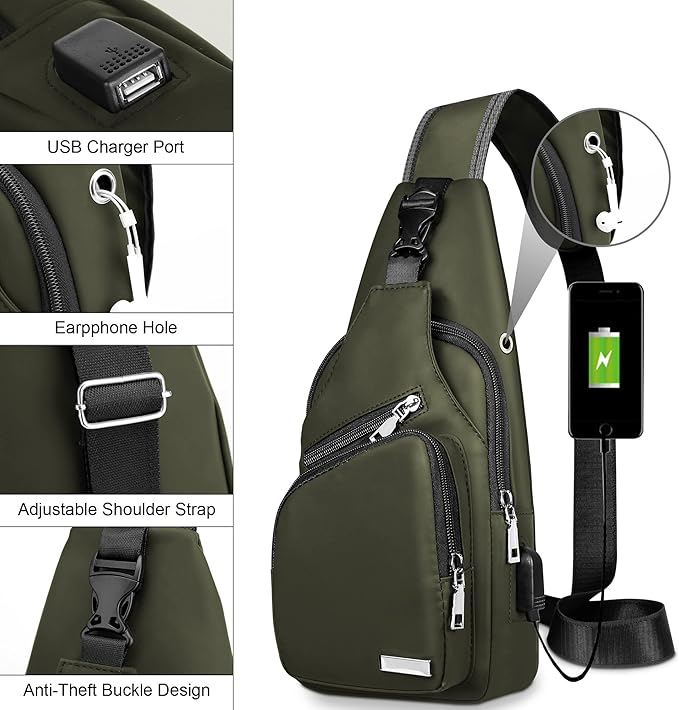 Multifunctional Waterproof Sling Bag - WaveSling-Black-Nora Luxe