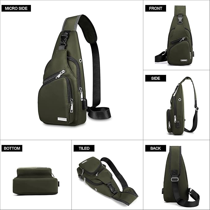 Multifunctional Waterproof Sling Bag - WaveSling-Black-Nora Luxe