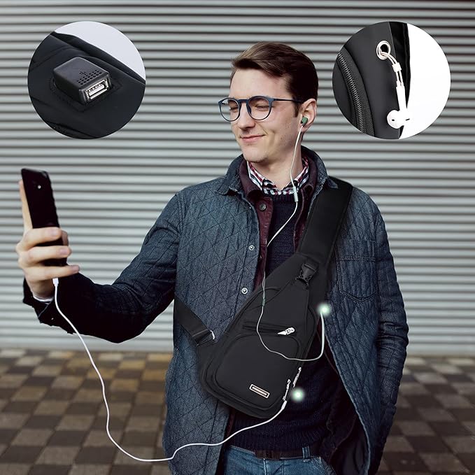 Multifunctional Waterproof Sling Bag - WaveSling-Black-Nora Luxe