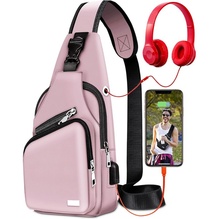 Multifunctional Waterproof Sling Bag - WaveSling-Black-Nora Luxe