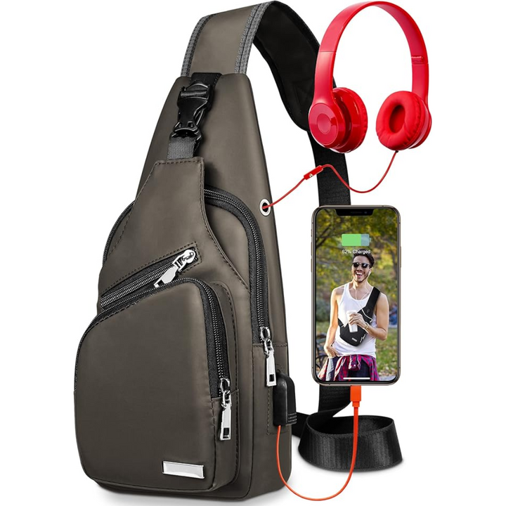 Multifunctional Waterproof Sling Bag - WaveSling-Black-Nora Luxe