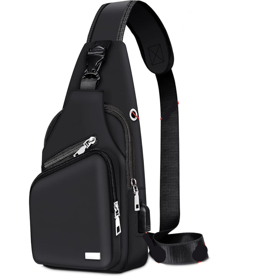 Multifunctional Waterproof Sling Bag - WaveSling-Black-Nora Luxe