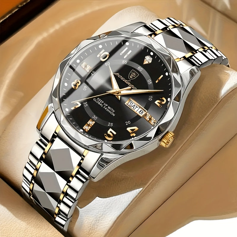 Multifunctional Waterproof Sports Watch for Men - Titan-Inter-golden Band with Black Surface-Nora Luxe